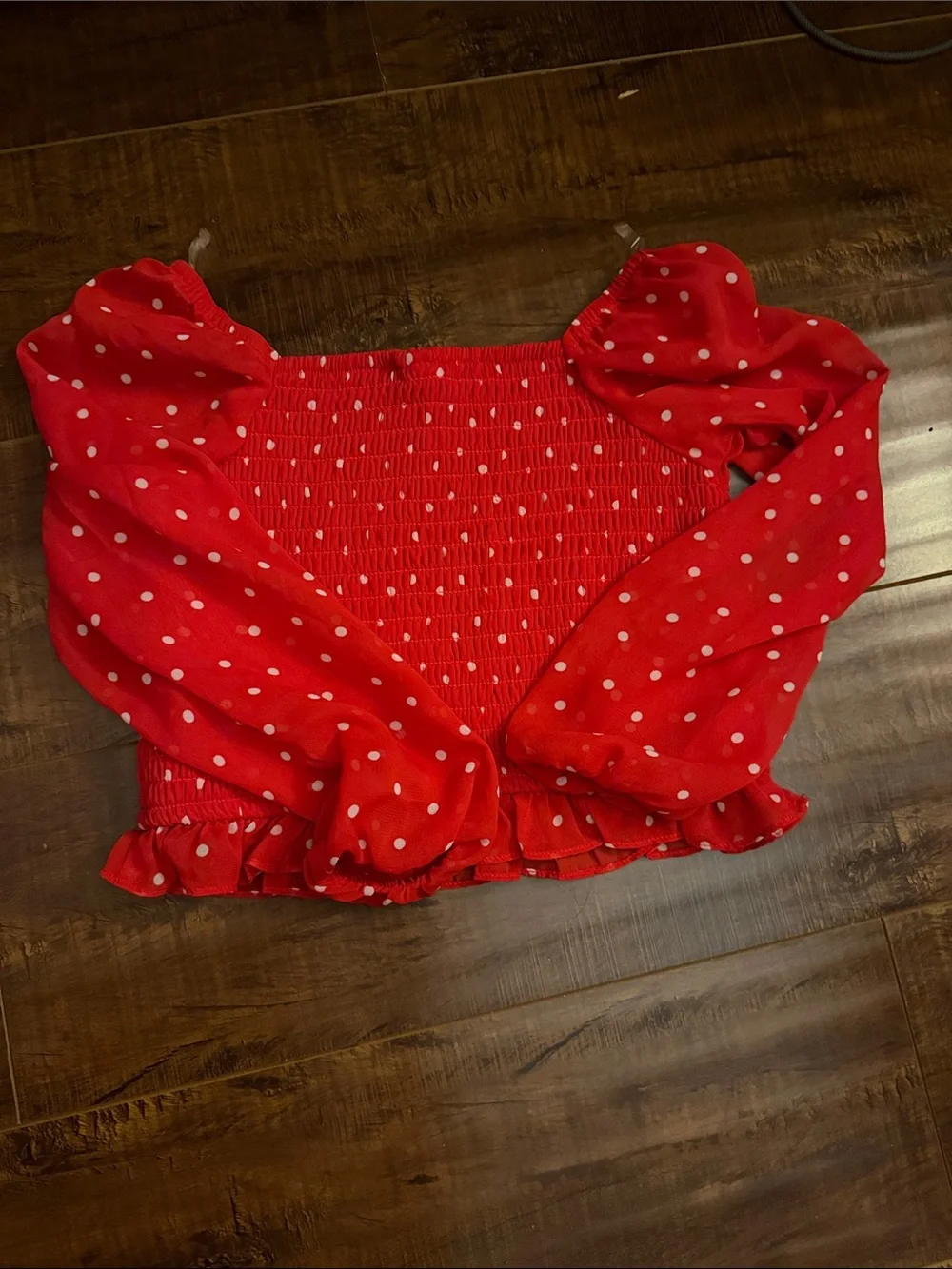 art class Red Polka Dot Girls Matching Top & Skirt Set